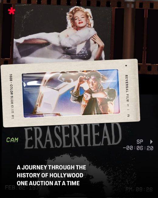 A photo of Marilyn is featured in this graphic for the 3-day Hollywood Legends sale at Julien's Auctions 